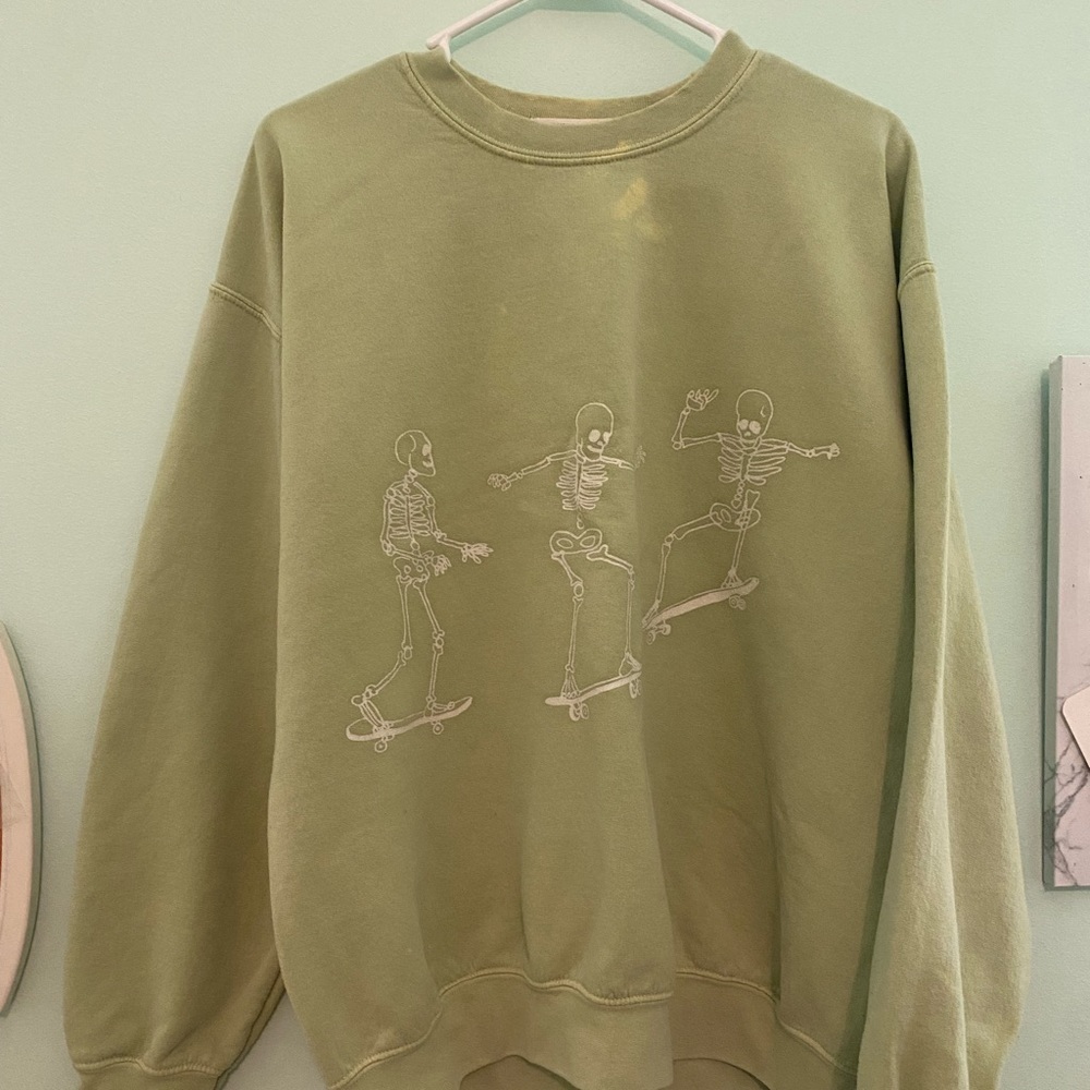 UO Green Skeleton Sweatshirt